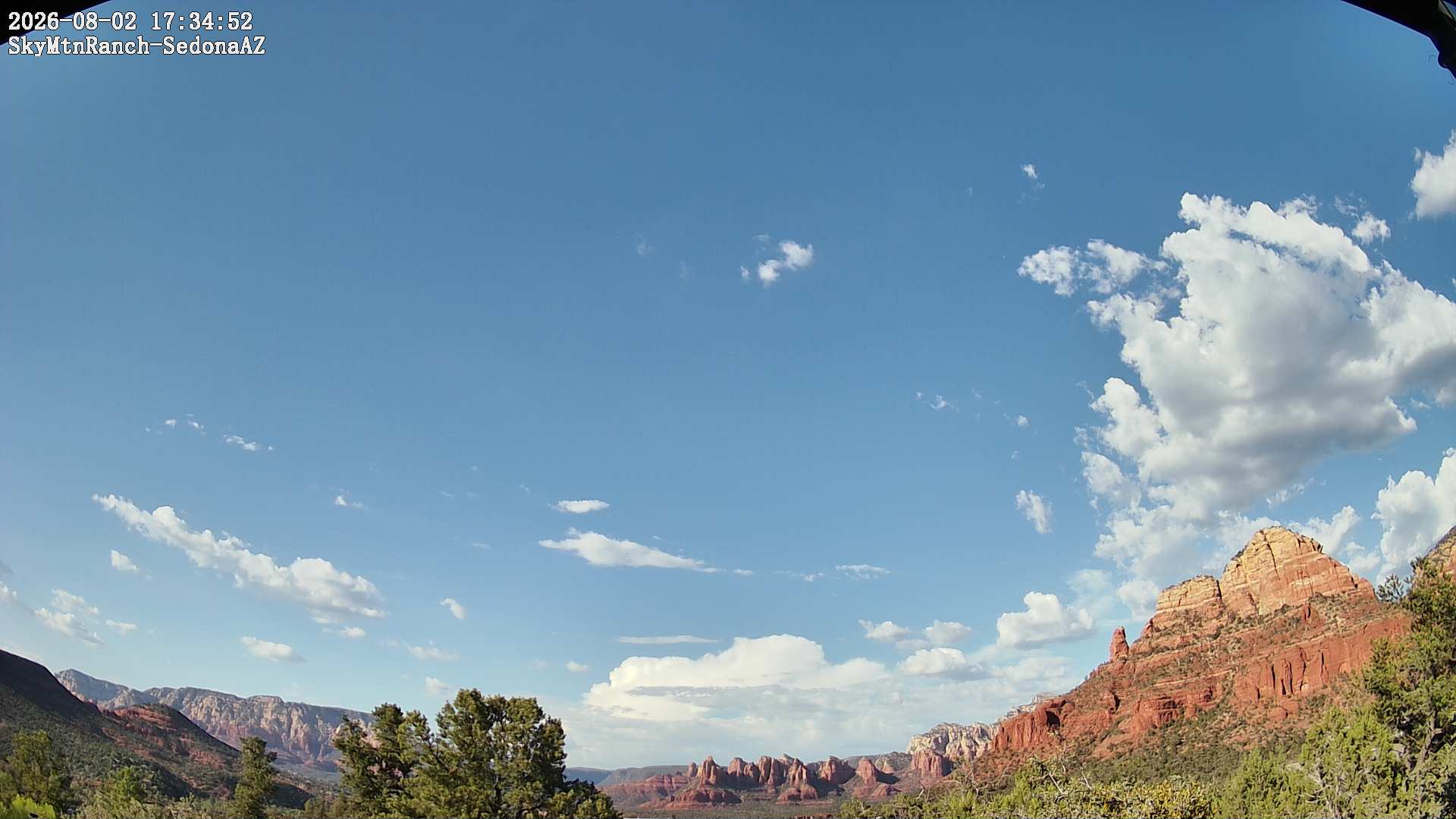 Live weather camera looking over the red rocks